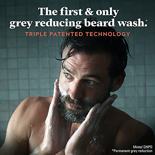 Just For Men Control GX Grey Reducing Beard Wash Shampoo, Gradually Colors Mustache and Beard, Leaves Facial Hair Softer and Fuller, 4 Fl Oz - Pack of 3 (Packaging May Vary)